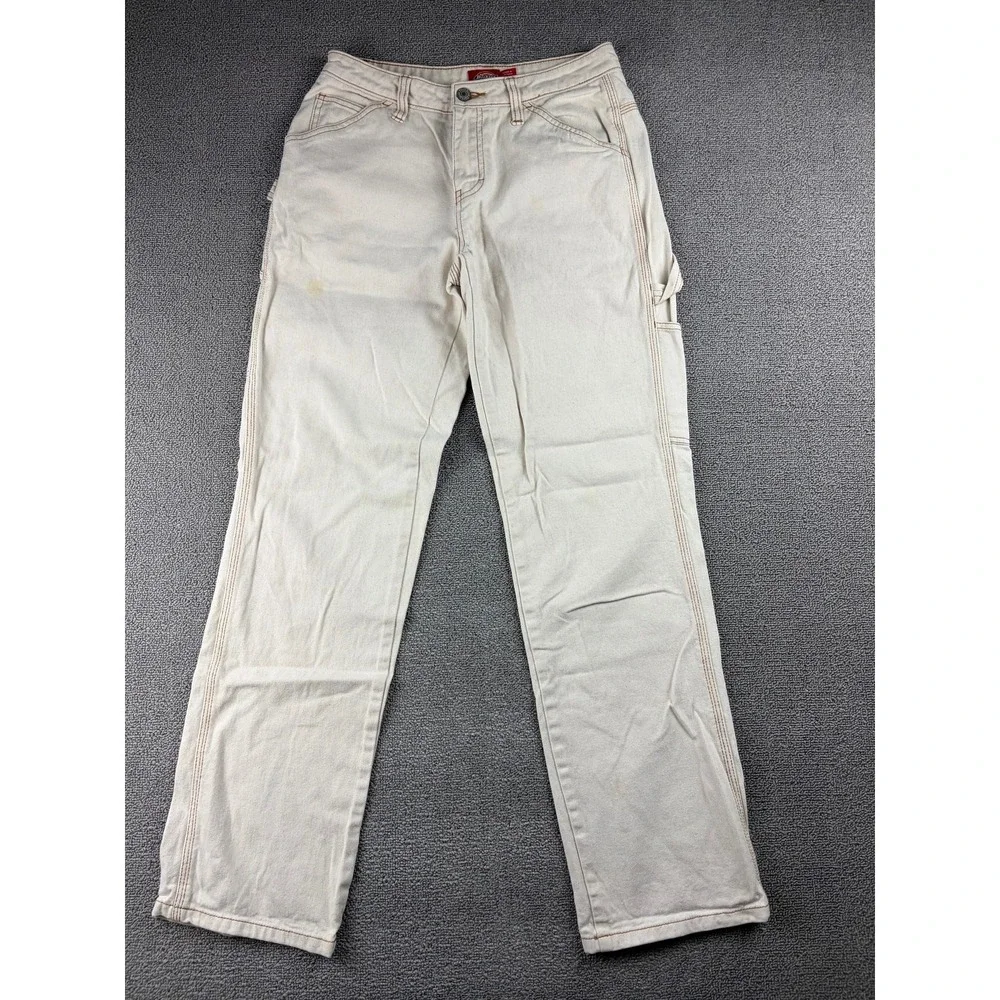 Dickies Carpenter‎ Pants Women 1/25 Beige Relaxed Cotton Work Streetwear Skater